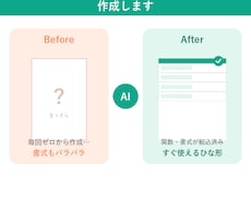業務テンプレート・管理表を作成します イメージ1