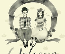結婚式用の似顔絵描きます イメージ1