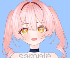 正面を向いた可愛い女の子のアイコン描きます イメージ1