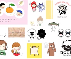 SNS用▼低価格で貴方だけのゆる絵アイコン描きます イメージ1