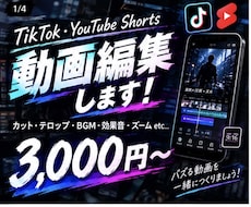 TikTok.YouTube動画編集します イメージ1