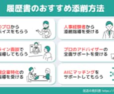 応募書類添削を実施し書類通過率を上げます イメージ1