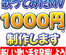 超低価の値段で歌ってみたMV作らせていただきます イメージ1