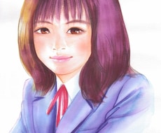 水彩画風や色鉛筆でのリアルな似顔絵描きます イメージ1