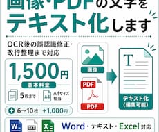 画像・PDFの文字をテキスト化します イメージ1