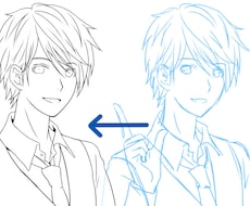 下書きから線画を作成致します 写メ、ラフからも対応しています。