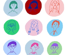 ゆるい似顔絵イラスト描きます シンプルだけどちょっと個性的。snsアイコンにオススメです。