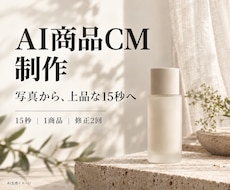 商品写真から魅力が伝わるAI商品CMを制作します イメージ1