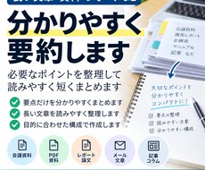 長い文章や資料を分かりやすく要約します イメージ1