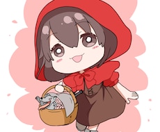 赤ずきんちゃんアイコンデフォルメでます ＳＮＳや動画、挿絵にお使いいただけます