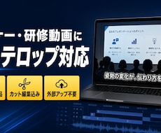 長尺セミナー・研修動画にフルテロップを入れますます イメージ1