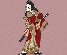 歌舞伎絵風似顔絵作成します あなたの似顔絵を歌舞伎絵風に♪