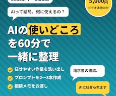 生成AIの業務活用を60分で一緒に整理します イメージ1