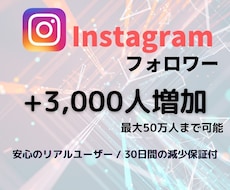 インスタ★鬼拡散でフォロワー+3000人増加します 安心の保証付☆＋3,000人 1,500円☆でご提供中！！