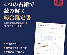 四柱推命と占星術で運気の流れを鑑定書にします イメージ1