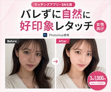 自然で綺麗な人物写真にレタッチします イメージ1