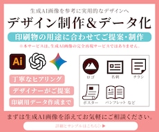 生成AI画像を印刷向けデザインに仕上げします 生成AIでは難しい最終仕上げを丁寧にサポートします。