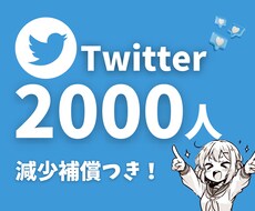 Twitterフォロワーを2000人増やします リーズナブルな価格で安心の補償付きです。
