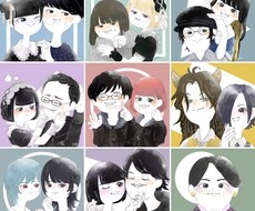 SNS映え！柔らかくハイカラな似顔絵を描きます 1枚に2人を描くことも可能です！推しメンと一緒に❤︎