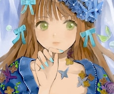 おまかせOK⭐︎お花の似合う人物イラスト描きます お花のご指定可能！テーマなどありましたらお伝え下さい♪