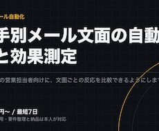 営業メール文面を相手別に自動生成し計測します イメージ1