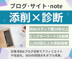 記事添削＋ブログ診断⭐︎アフィリエイト改善します 文章×アフィリエイト×SEO×収益化の問題点をダブル改善