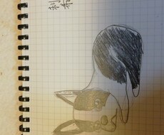 シャープペン、ボールペンで毛筆っぽく漢字を書きます イメージ1