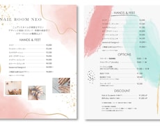 A4のオシャレで可愛いチラシ作成します プロが作成♡チラシ、メニューなど