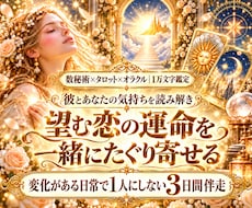 彼とあなたの気持ちを占い揺れる恋に3日寄り添います ３占術１万文字の鑑定と伴走で、一緒に恋の運命をたぐり寄せます