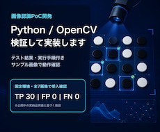 OpenCV画像認識を検証・手順書付きで実装します 実納品済み画像認識案件の検証・実行手順を添付