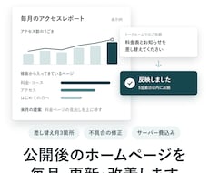 公開後のホームページを毎月更新・改善します イメージ1
