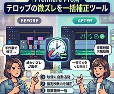 Premiereテロップズレ修正ツール提供します イメージ1