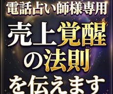 電話占い師専用✡売上覚醒の秘術・成功法則を伝えます 鑑定依存ではなく指名が増える高次元集客思考を伝授します！