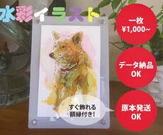 あなたの大事なペットのイラストを描きます 【水彩画】大切なペット達をイラストにしてみませんか？
