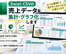 Excel・CSV売上データを集計・グラフ化します イメージ1