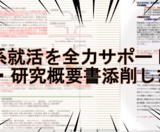 現役大学院生が理系就活ES＆研究概要書を添削します イメージ1