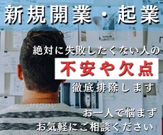 新規開業における悩みや不安を解消させます イメージ1