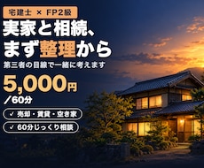 宅建士FPが実家と相続の悩みに寄り添います イメージ1