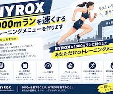 HYROX特化｜1000mランを速くします HYROXの1000mで、タイムを落とさない走りをつくります