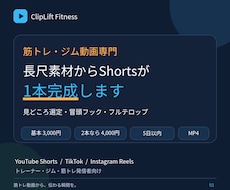フィットネス系動画をフルテロップの短尺動画にします イメージ1