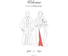 修正何回でも！ウェディングフォトをイラストにします 写真をもとにお二人を素敵なイラストに！