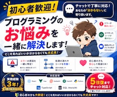 初心者歓迎！プログラミングの悩みを一緒に解決します イメージ1