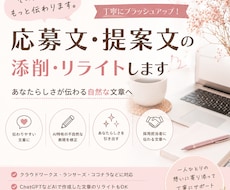 応募文・提案文を添削しますます イメージ1