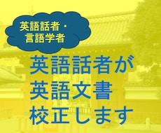 英語話者＋日本人言語学者が英文を自然に整えます 専門的な言語知識を活かして英文校正！！
