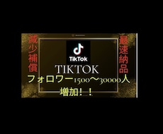 tiktokのフォロワー1500人増加します イメージ1