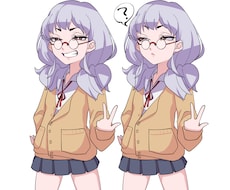 TRPGなどに使えるアニメ塗り風立ち絵を作成します
