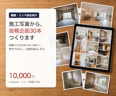 建設・リノベ会社の施工事例を投稿企画30本にします イメージ1