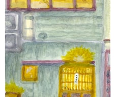 透明水彩絵の具を使って風景や建物を描いています イメージ1