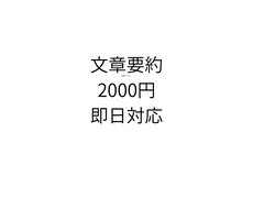 文章・レポート・資料をわかりやすく即日で要約します イメージ1