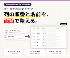 CSVの列を指定の様式に自動変換します イメージ1